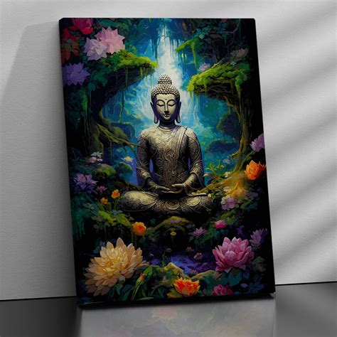 Peaceful Ponderings: Canvas Buddha