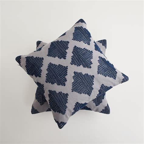 Buy Fiesta Dori Embroidered Cotton Cushion Cover - Set of 2 - 40 x 40 ...