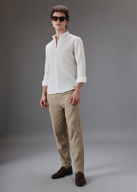 WHITE LINEN BLEND SHIRT – BREXO
