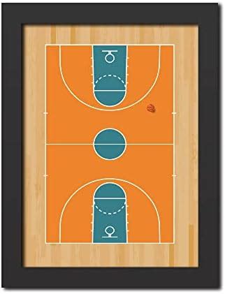 TenorArts Basketball Court Poster Laminated Photo Frame Paintings with ...
