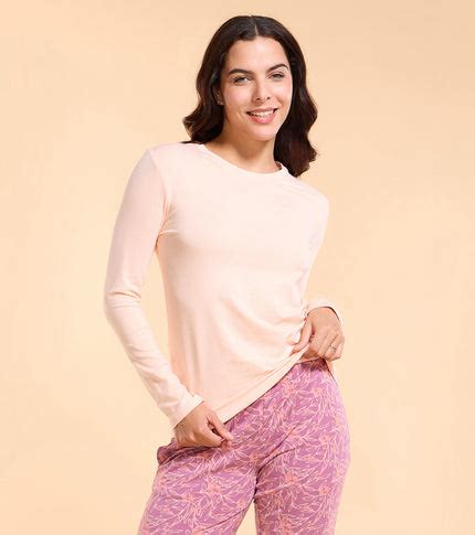 Enamor E057 Essentials Cotton Long Sleeve Crew Tee