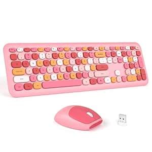 Amazon.in: Buy Wireless Keyboard and Mouse Combo - MOFII Pink Full ...