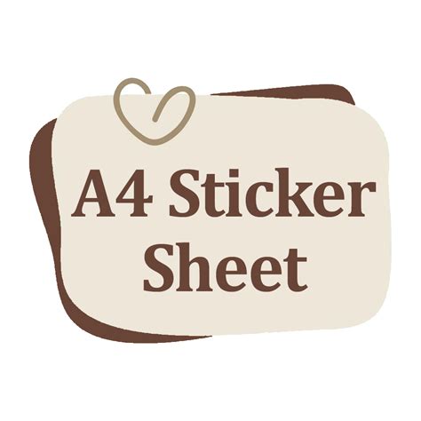 A4 Sticker Sheet