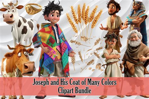 Joseph and His Coat of Many Colors Clipart Bundle, Bible Stories ...