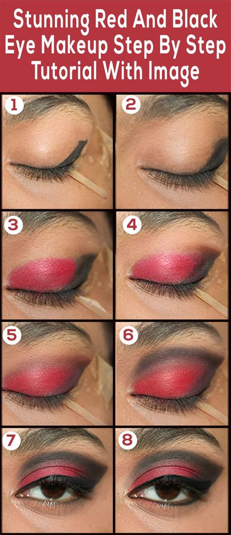 Image result for Red and Black Makeup Tutorial