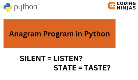 How to Check Anagram Using Python 的图像结果