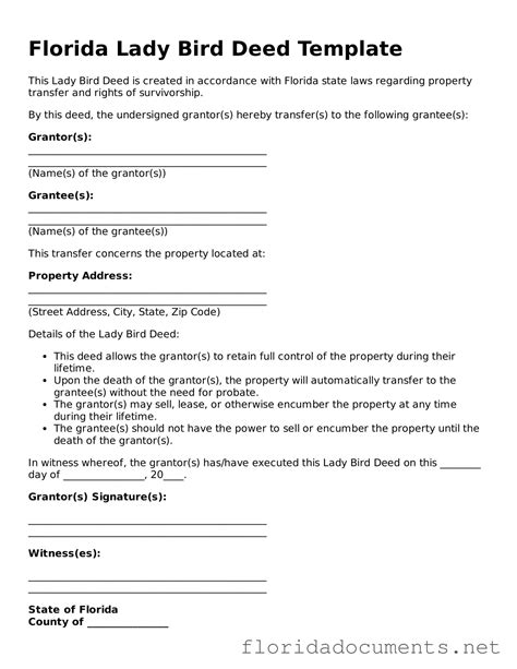 Download Florida Lady Bird Deed Form Florida Documents