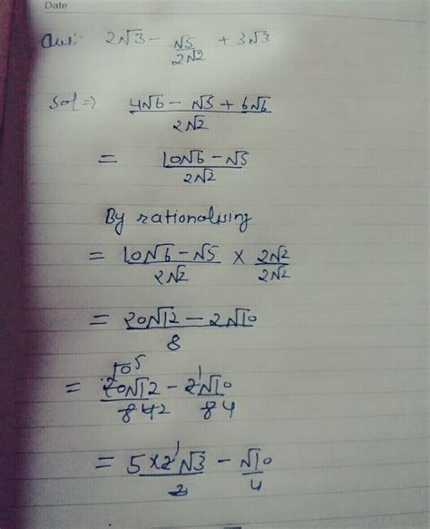 2 root3- root5/2 root2+3 root3 - Brainly.in