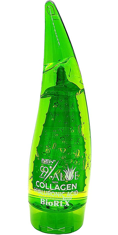 Buy BioRLX by Créé 99% Purity Aloe Vera Gel with Collagen and Hyaluronic for Face, Body and Hair ...