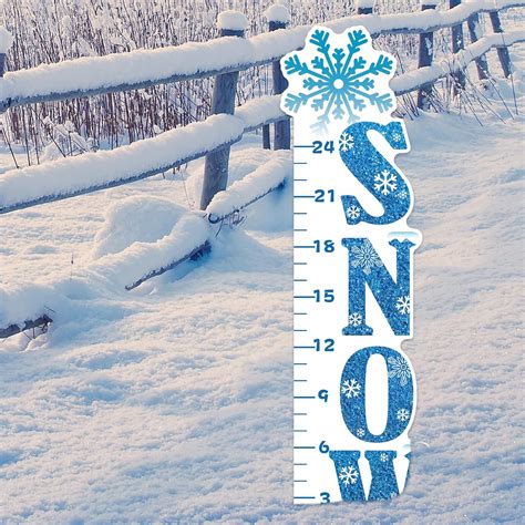 Buy 24 Snow Gauge Snowflake Measuring Gauge Yard Outdoor 2023 New ...