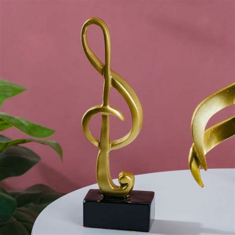 Music Note Showpiece | Music Showpiece | Gold & Black Color
