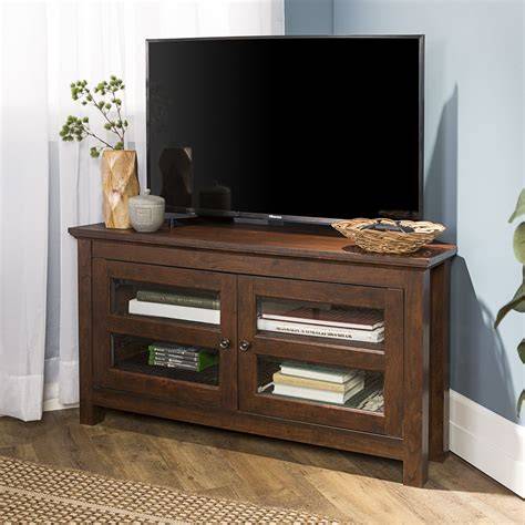Buy Woven Paths Modern Farmhouse Corner TV Stand for TVs up to 48 ...