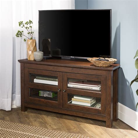 Buy Woven Paths Modern Farmhouse Corner TV Stand for TVs up to 48 ...