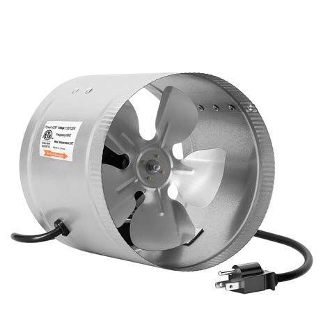 iPower - 8 Inch 420 CFM Inline Fan, Exhaust Ventilation Fan with Low ...