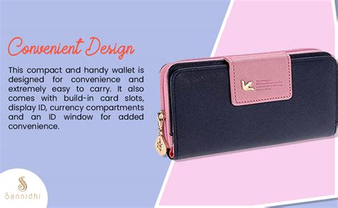 Buy SANNIDHI ® Women's Faux Leather Clutch Large Capacity Card ...