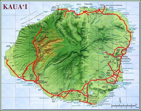 Kauai Map Printable - Printable Calendars AT A GLANCE