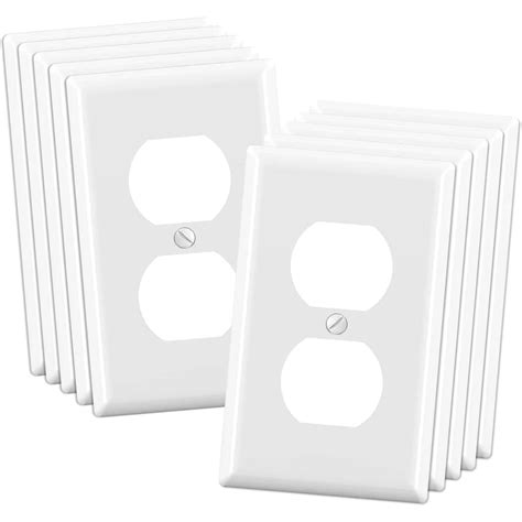 Duplex Receptacle Outlet Covers, 1-Gang Standard Size Wall Plates ...