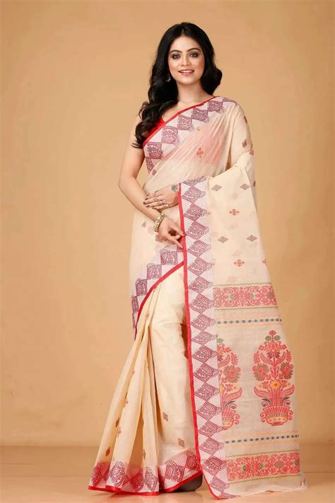 Shop Bengal Handloom Pure Cotton Saree at Grivana | Grivana