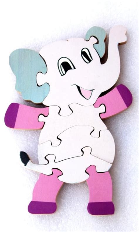 Organic Toys Hand Crafted Wooden Puzzle for Kids, Set of 10 Pieces Baby ...