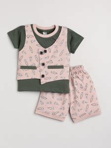 TINY BINY Baby Boys & Baby Girls Party(Festive) T-shirt Shorts Price in ...