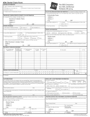 Fillable Online ods dental claim form fax number Fax Email Print ...