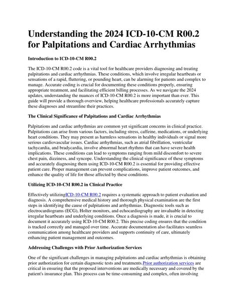 Icd 10 Heart Palpitations