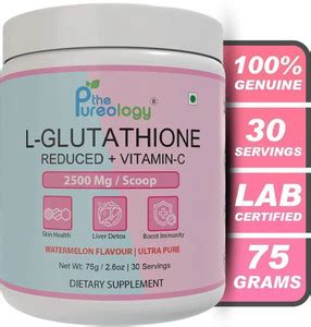thepureology L-Glutathione 1500 mg + Vitamin C 1000 mg Glutamine Price ...
