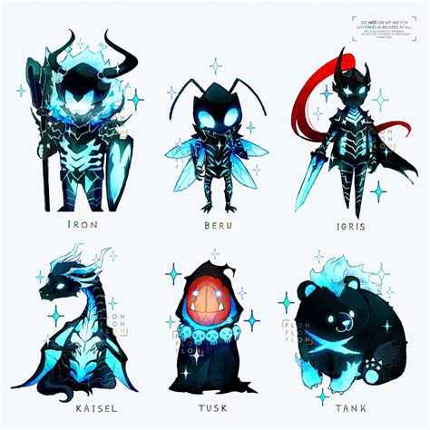 igris, beru, tank, kaisel, iron, and 1 more (solo leveling) drawn by ...