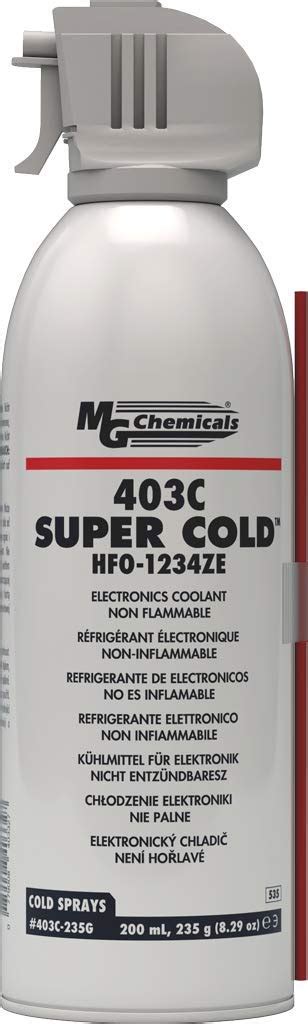 MG Chemicals 403C Super Cold Spray, HFO-1234ZE, 235 gram Aerosol, 8 oz ...