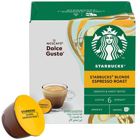 Starbucks Blonde Espresso Roast Smooth & Sweet Espresso 12 Coffee ...