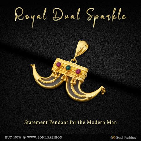 Buy Best Gold Plated Pendant for Men Online | Soni Fashion