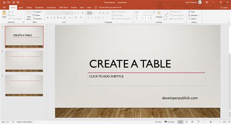 Image result for How to Add Table in PowerPoint