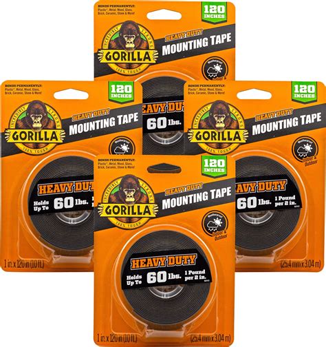 Amazon.com: Gorilla Tough & Wide; Heavy Duty Double Sided Mounting Tape ...