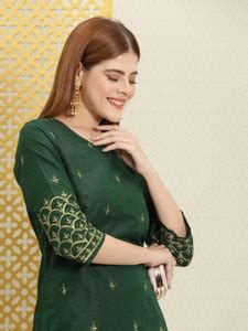 House of Pataudi Women Embroidered A-line Kurta - Buy House of Pataudi ...