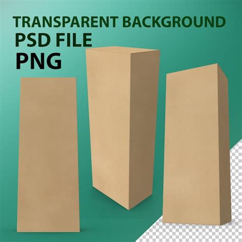 Packaging box kraft png | Premium PSD