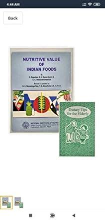 Buy NUTRITIVE VALUE OF INDIAN FOODS WITH DIET TIPS FREE Book Online at ...