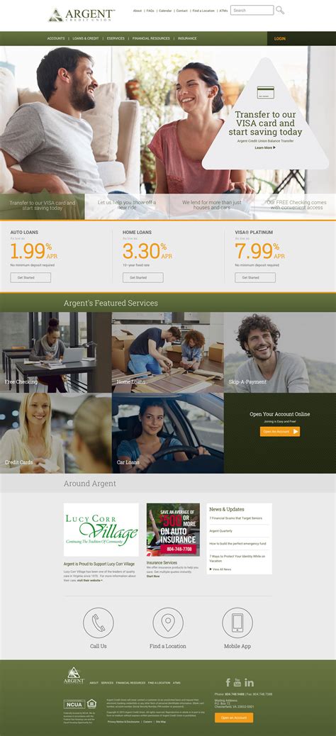 Argent Credit Union Website Design - Randall Branding Agency