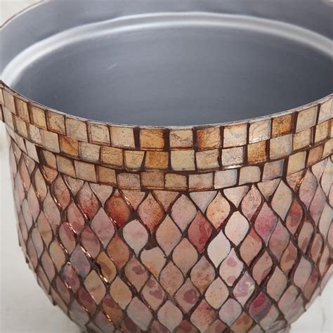 Buy Fiesta Imani Multicolour Textured Metal Mosaic Planter- 17 x 15 cm ...