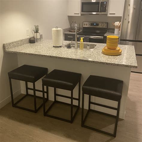 Buy MAISON ARTS Black Counter Height 24" Bar Stools Set of 3 for ...