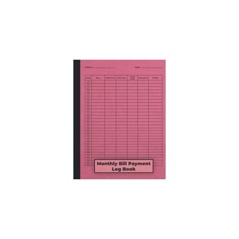 Buy Monthly Bill Payment Log Book: Bill Planner Notebook | Monthly Bill ...