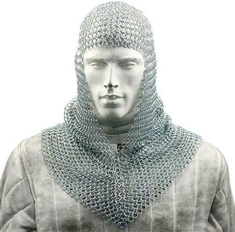 Chainmail Hood Medieval Chainmail Armour Larp Sca Costume | Etsy