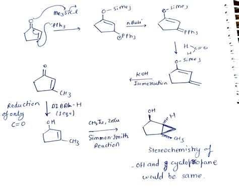 Write the structures of f to j in the following reaction scheme: pph3 ...