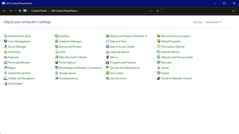Image result for Control Panel Missing Windows 1.0