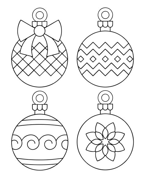 Printable Christmas Ornament Templates: Festive Paper Decorations ...