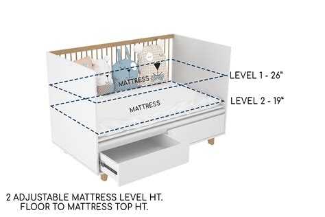 Elegant Light Crib with 2 Drawers | Baby Cot | LittleBird India