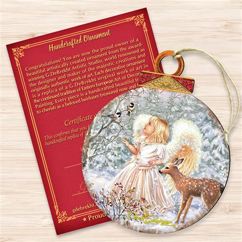 The Holiday Aisle® Baby Woodland Angel with Deer Wooden Hanging ...