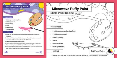 Puffy Paint Recipe | Edible Paint for Kids | Twinkl USA