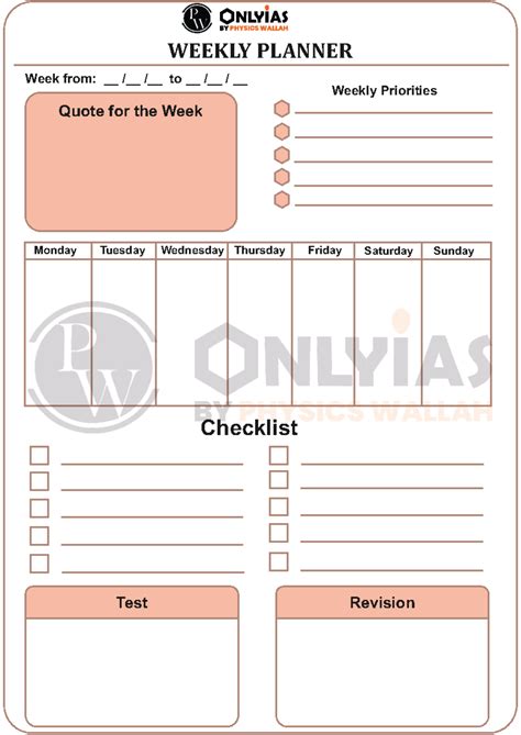 645bc1b1125366001801701 a ## Weekly Planner PDF Only - masters in ...