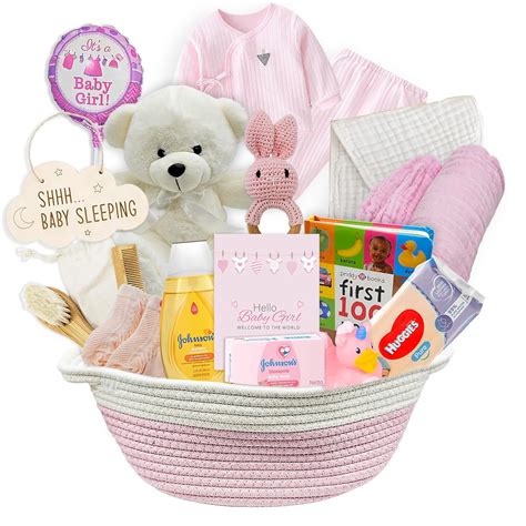 Amazon.com : New Baby Girl Gift Basket | Unique Gift Set for a New mom ...