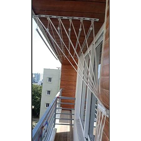 Stainless Steel Rods with Iron Brackets Clothes Drying Ceiling Hanger ...